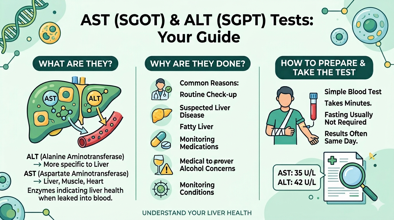AST ALT test SGOT SGPT liver enzyme blood test guide