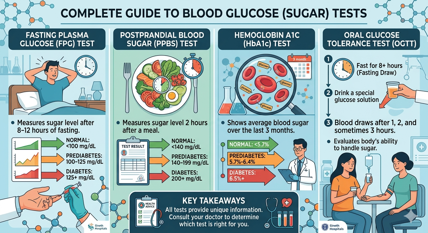 Blood glucose meter displaying a normal blood sugar reading — diabetes test reference chart mg/dL and mmol/L
