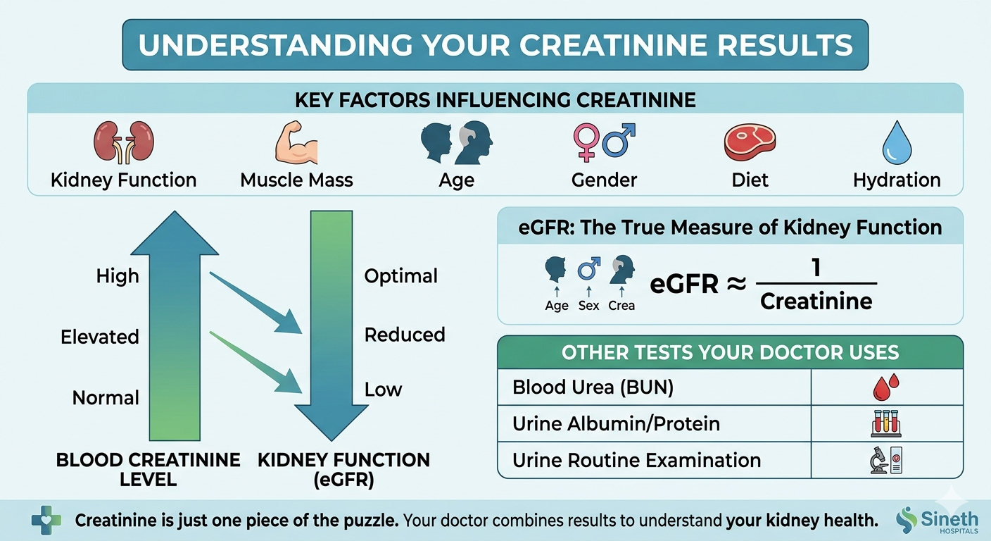 Understanding serum creatinine results and eGFR kidney function