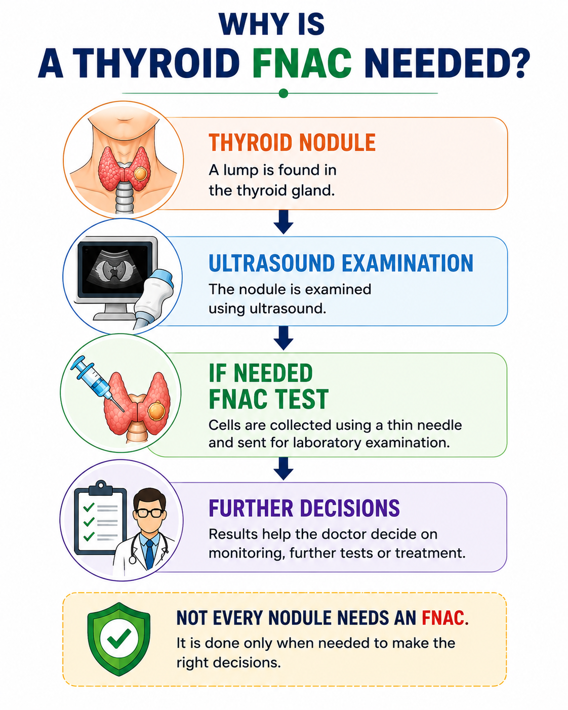 Why Thyroid FNAC Is Needed — Thyroid Nodule to Ultrasound to FNAC to Further Decisions